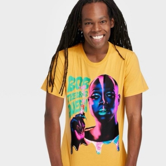 Take Pride Adult Tee Shirt - “Bob the Drag Queen” Yellow size Small - Picture 2 of 2